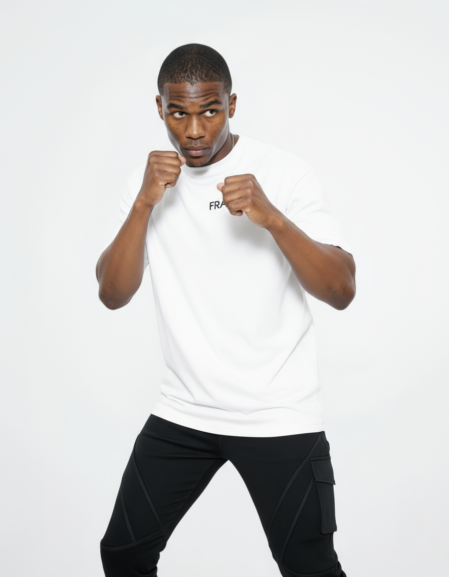 Fraqua®️ `A BOXER IS AN ARTIST’ Unisex T-shirt in White - Fraqua®