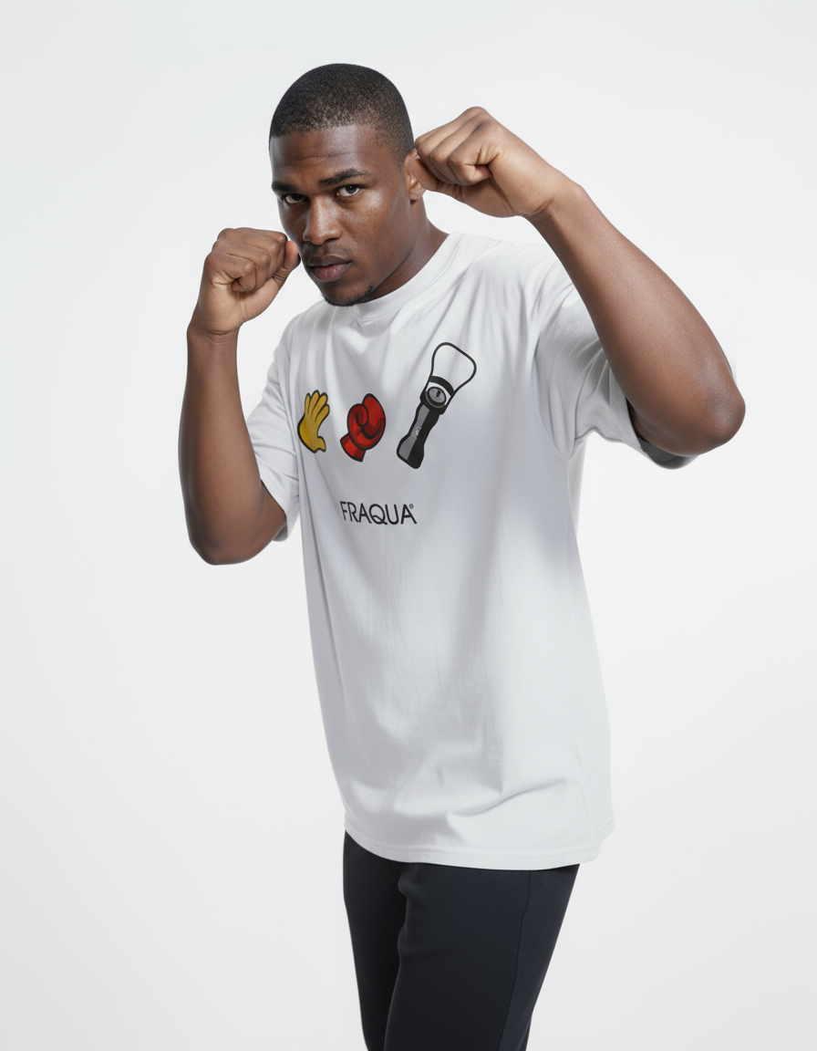 Fraqua® 'POP ART' Unisex T-shirt in White - Fraqua®