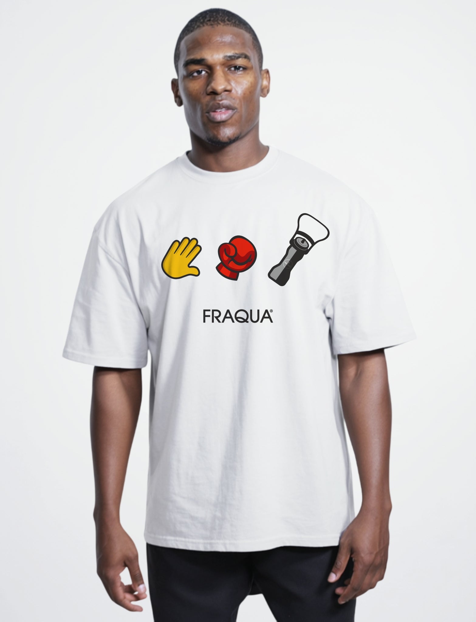 Fraqua® 'POP ART' Unisex T-shirt in White - Fraqua®