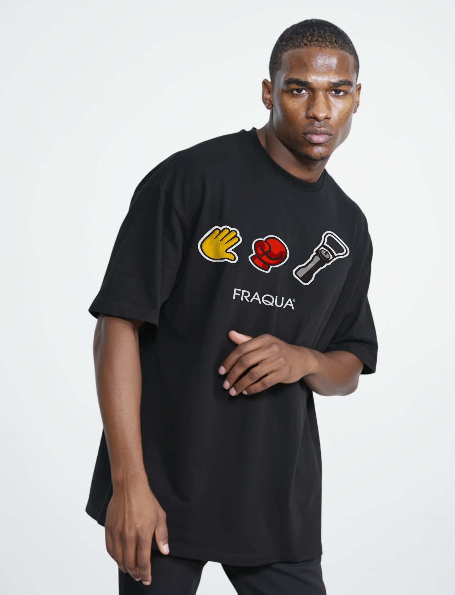 Fraqua® 'POP ART' Unisex T-shirt in Black - Fraqua®